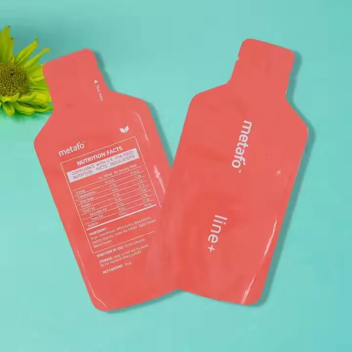 กระเป๋า Mylar ซีลสามด้านรูปทรงแบบกำหนดเองบรรจุภัณฑ์เครื่องดื่มถุงรูปทรงพิเศษ