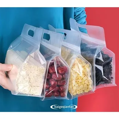 มือจับร้านค้าบรรจุภัณฑ์ที่โปร่งใสถุงพลาสติกถุงแบนด้านล่างแปดแผ่นซีล SNUS SNUS