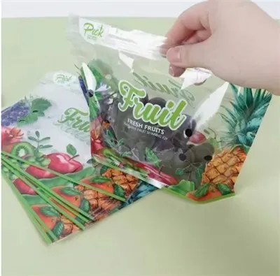 ถุงตั้งผลไม้และผักคุณภาพสูงราคาส่งพร้อมหูหิ้วและรูระบายอากาศ